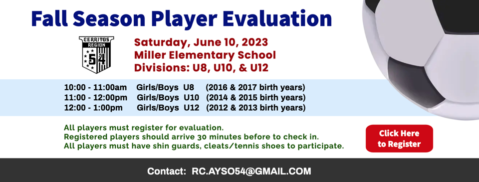 Fall Player Evaluation (6/10)